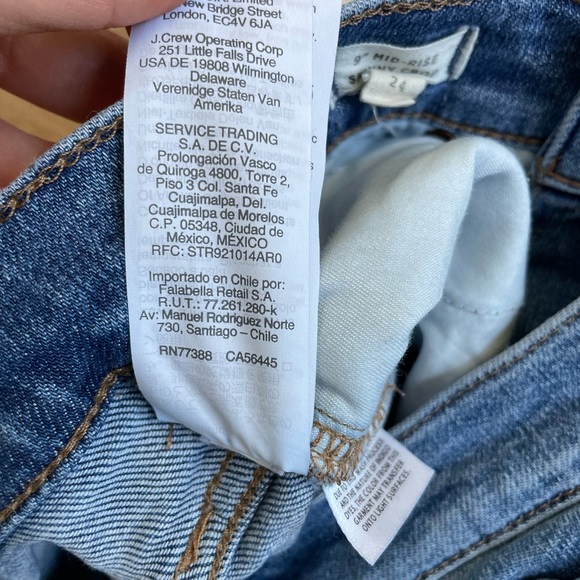 Madewell 9” Mid Rise Skinny Crop Button Fly Jeans Size 24 - Picture 8 of 8